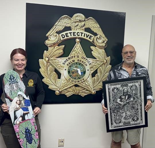 Both pieces of artwork were located in and recovered from the home.  