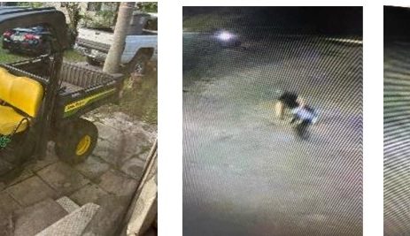 On February 20, 2026, at approximately 1:00 a.m., three unidentified males entered Bedner’s Farm, located in the 10060 block of Lee Road, Boynton Beach.  The suspects stole a 2021 John Deere HPX615E Gator that was parked beneath a carport. 